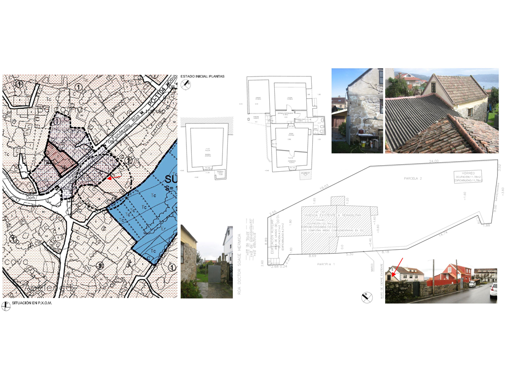 Proxecto do arquitecto para reforma e ampliación de vivenda- estudio en Abelendo- Moaña.