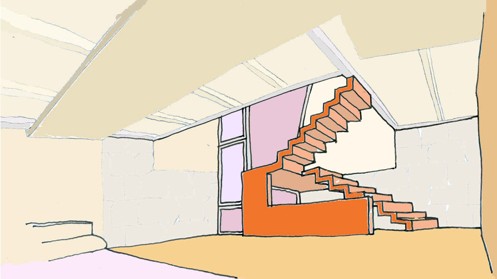 fonteferreira 2004 estudio escalera patio color arquitecto diseñador