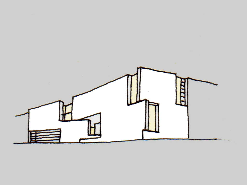 Estudio previo arquitectónico para Casa- Patio entre Medianeiras en Peñalba, Huesca