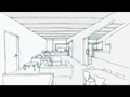 cunchido-006-perspectiva-interior-sala-cocina-entrada-ampliacion-madera-arquitecto-cangas casa pequeña vista seccion forjados presupuesto precio